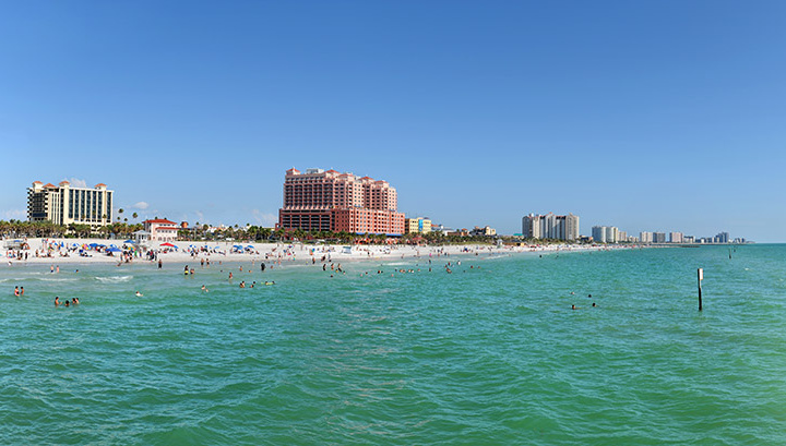 Panoramic view of Clearwater Florida